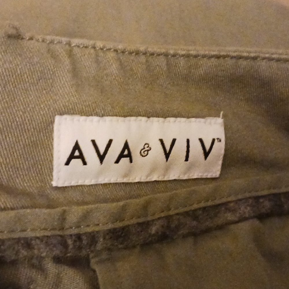 AVA & VIV Pants Plus Size 22W Tapered Cotton Spandex - Picture 8 of 9